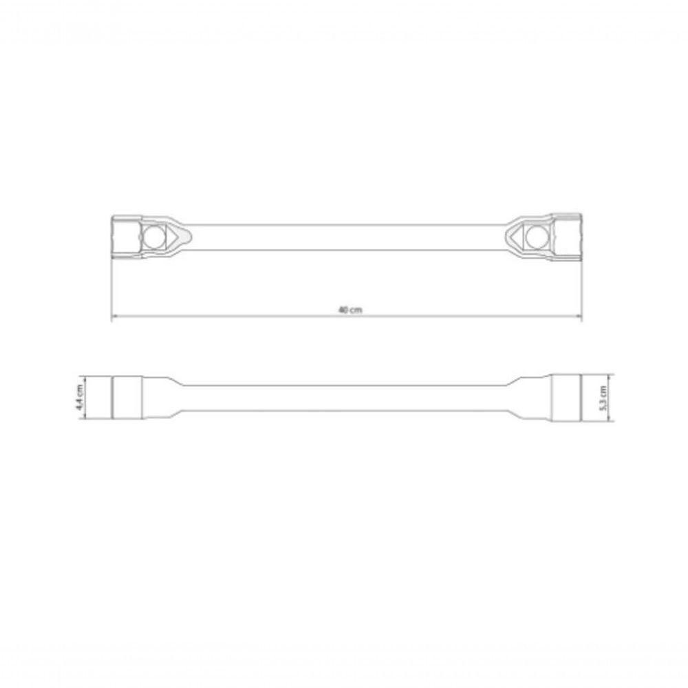 Chave De Roda Tramontina 38x21 Mm Master Aço Cromado Com Furo Para Manípulo E Corpo Forjado - 2