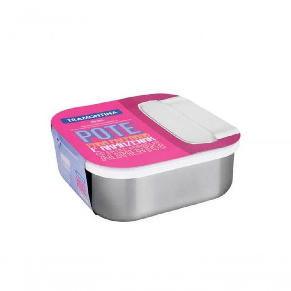 Pote Quadrado Tramontina Freezinox 19cm Em Aço Inox Com Tampa - 2