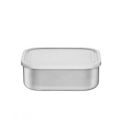 Pote Quadrado Tramontina Freezinox 19cm Em Aço Inox Com Tampa