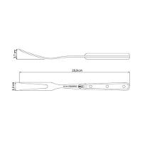 Garfo Trinchante Tramontina Century Em Aço Inox E Cabo Em Policarbonato Preto - 3