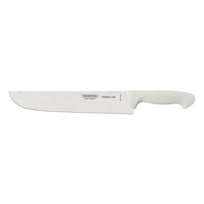 Faca Para Carne Tramontina Premium Com Lâmina De Aço Inox E Cabo De Polipropileno Branco 10"