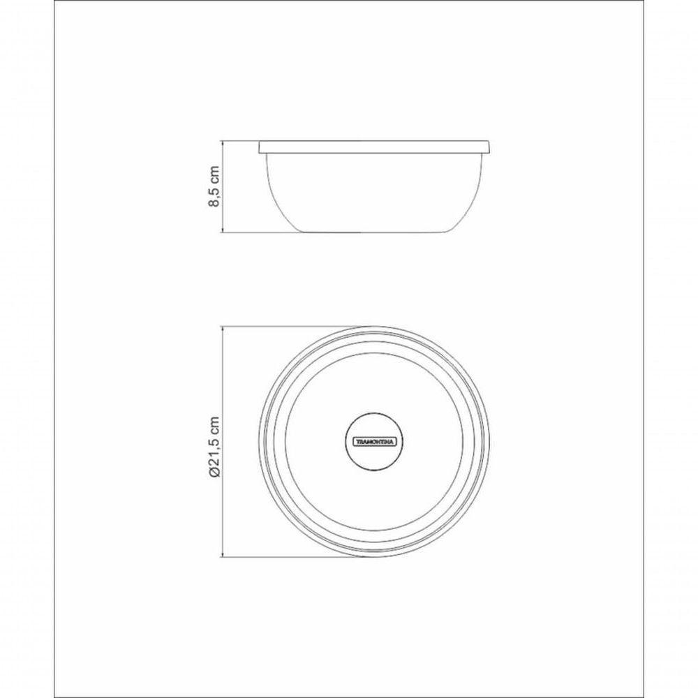 Pote Tramontina Freezinox Redondo Em Inox Com Tampa Plástica 2,2 Litros - 3