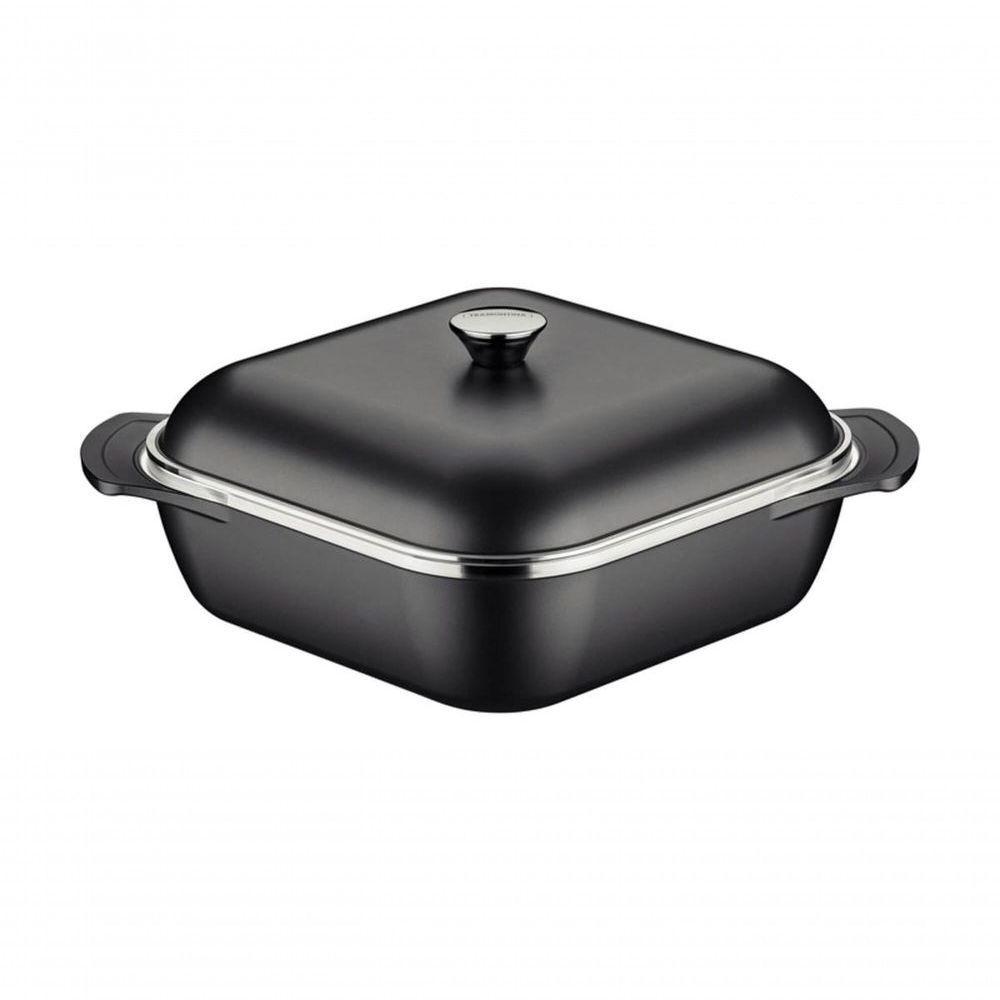 Caçarola Quadrada Tramontina Lyon Em Alumínio Com Revestimento Preto 28cm - 1