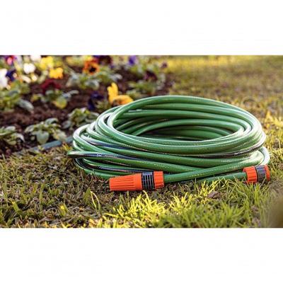 Mangueira Flex Para Jardim Tramontina Em Pvc Verde Com Faixa Preta 4 Camadas 25m Engate Rosqueado E Esguicho