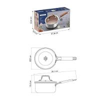 Panela Tramontina Romagna Aço Inox E Alumínio 18cm Com Revestimento Cerâmico Marfim