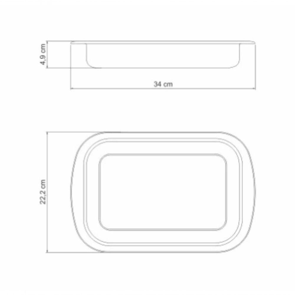 Assadeira Retangular Tramontina Cosmos 34cm Em Aço Inox - 4