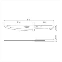 Faca Peixeira Tramontina 8 Dynamic Cabo Em Madeira - 2