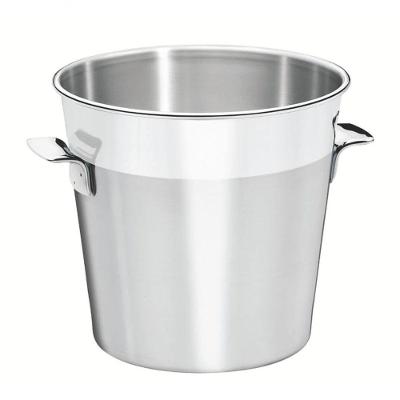 Balde Para Garrafas Tramontina Cosmos 20cm Em Aço Inox Fosco Com Borda Em Brilho