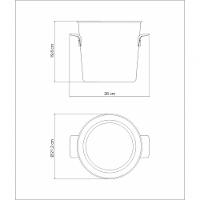 Balde Para Garrafas Tramontina Cosmos 20cm Em Aço Inox Fosco Com Borda Em Brilho - 4