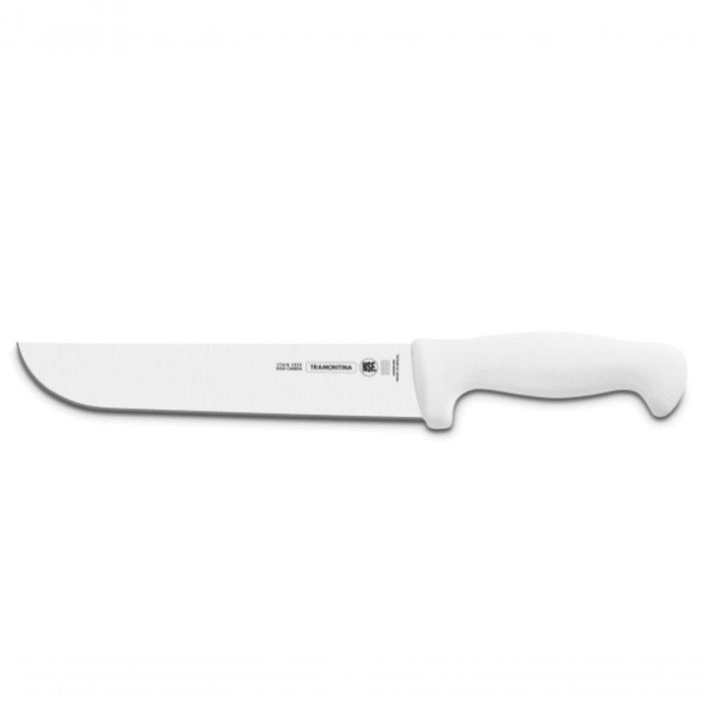Faca Para Carne Tramontina Profissional Com Lâmina Em Aço Inox E Cabo De Polipropileno Branco 10 - 1