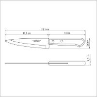 Faca Peixeira Tramontina 6 Dynamic Cabo Em Madeira - 2