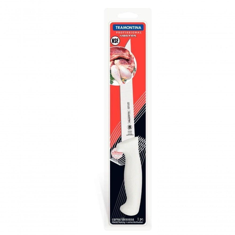 Faca Para Desossar Tramontina Profissional Com Lâmina De Aço Inox E Cabo Em Polipropileno Branco 6 - 1