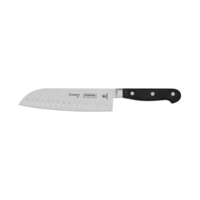 Faca Santoku Tramontina Century Com Lâmina Em Aço Inox E Cabo Em Policarbonato Preto E Fibra De Vidro 7