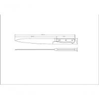 Faca Yanagiba Tramontina Sushi Gold Com Lâmina Em Inox E Cabo De Policarbonato Com Fibra De Vidro 9 - 5