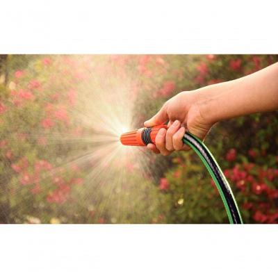Mangueira Flex Para Jardim Tramontina Em Pvc Verde Com Faixa Preta 4 Camadas 20m Engate Rosqueado E Esguicho