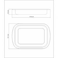 Assadeira Retangular Tramontina Cosmos 48cm Em Aço Inox - 3
