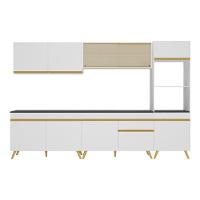 Cozinha Completa 5 Peças Com Armário E Balcão Branca - 2