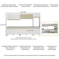 Cozinha Completa 5 Peças Com Armário E Balcão Branca - 5