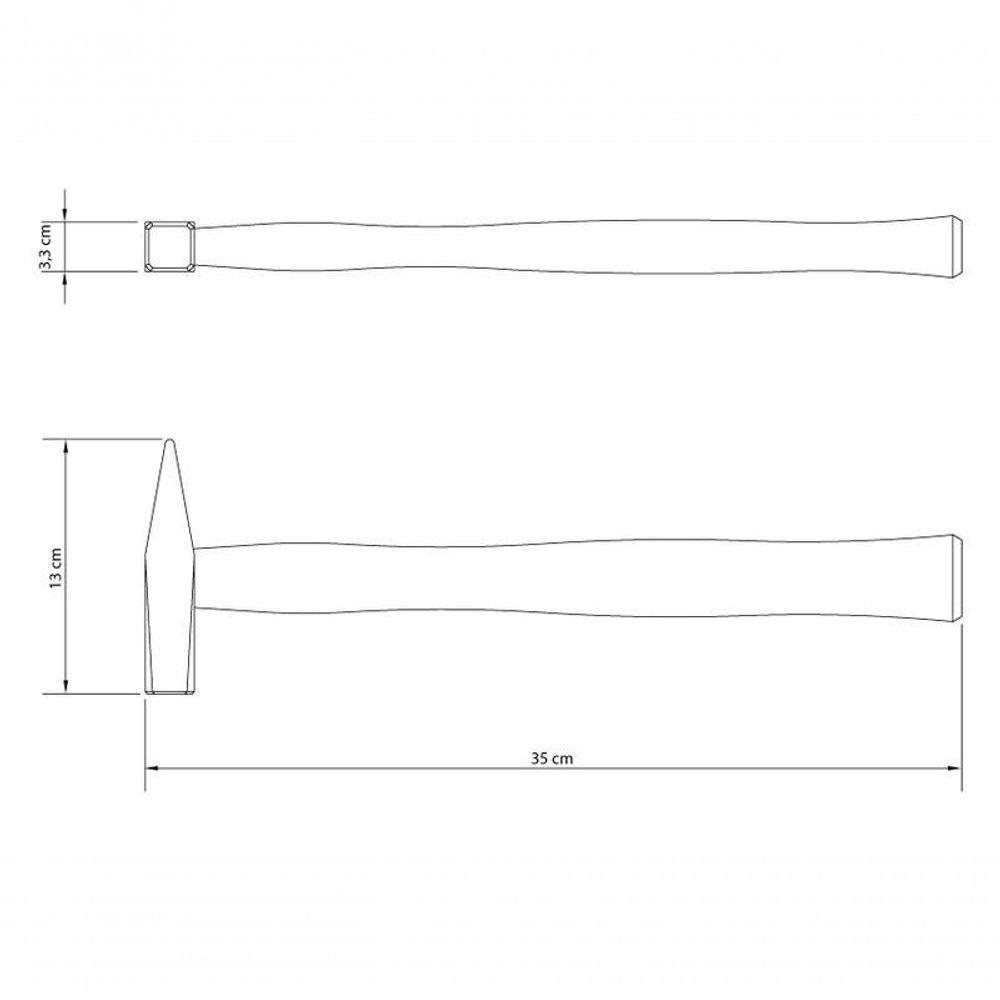 Martelo Pena Tramontina Master Basic 800g Com Cabo Em Madeira Envernizada - 3