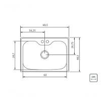 Cuba Tramontina Morgana 60 Fx Undermount Em Inox Acabamento Escovado Com Válvula 69x49 Cm - 3