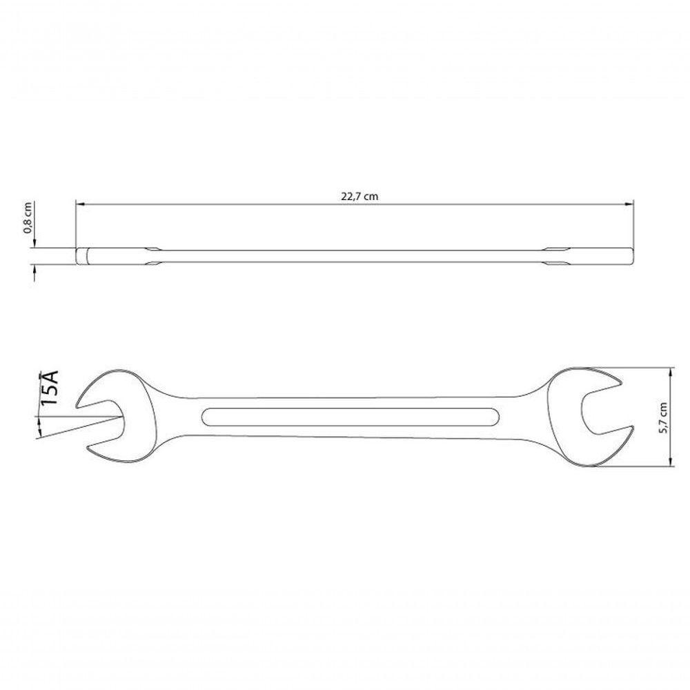Chave Fixa Tramontina Basic 24x26 Mm Com Corpo Em Aço Especial Cromado - 2