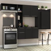 Cozinha Compacta Com Mesa Dobrável Sofia Multimóveis Preta - 3