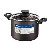 Caldeirão Tramontina Paris 24cm Em Alumínio Com Revestimento Antiaderente Chumbo E Tampa De Vidro - 4