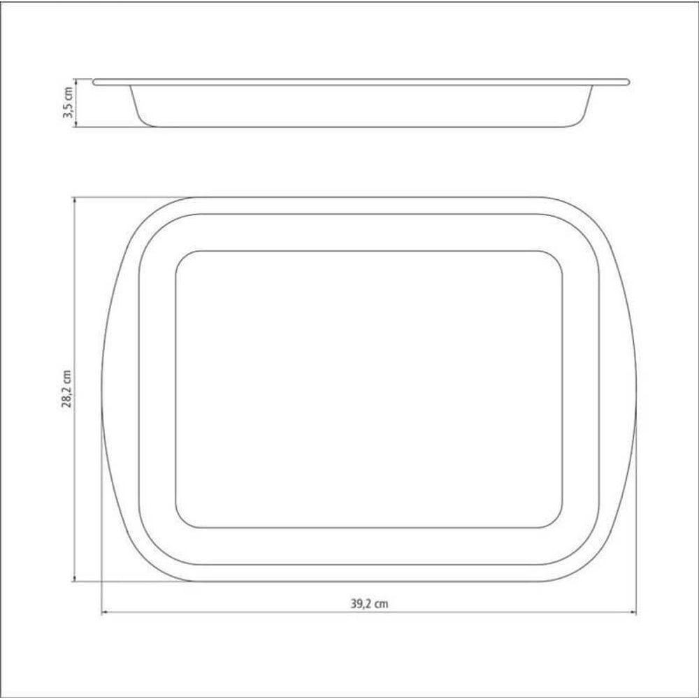 Assadeira Rasa Tramontina Starflon Max 34cm 2,9l Grafite - 2