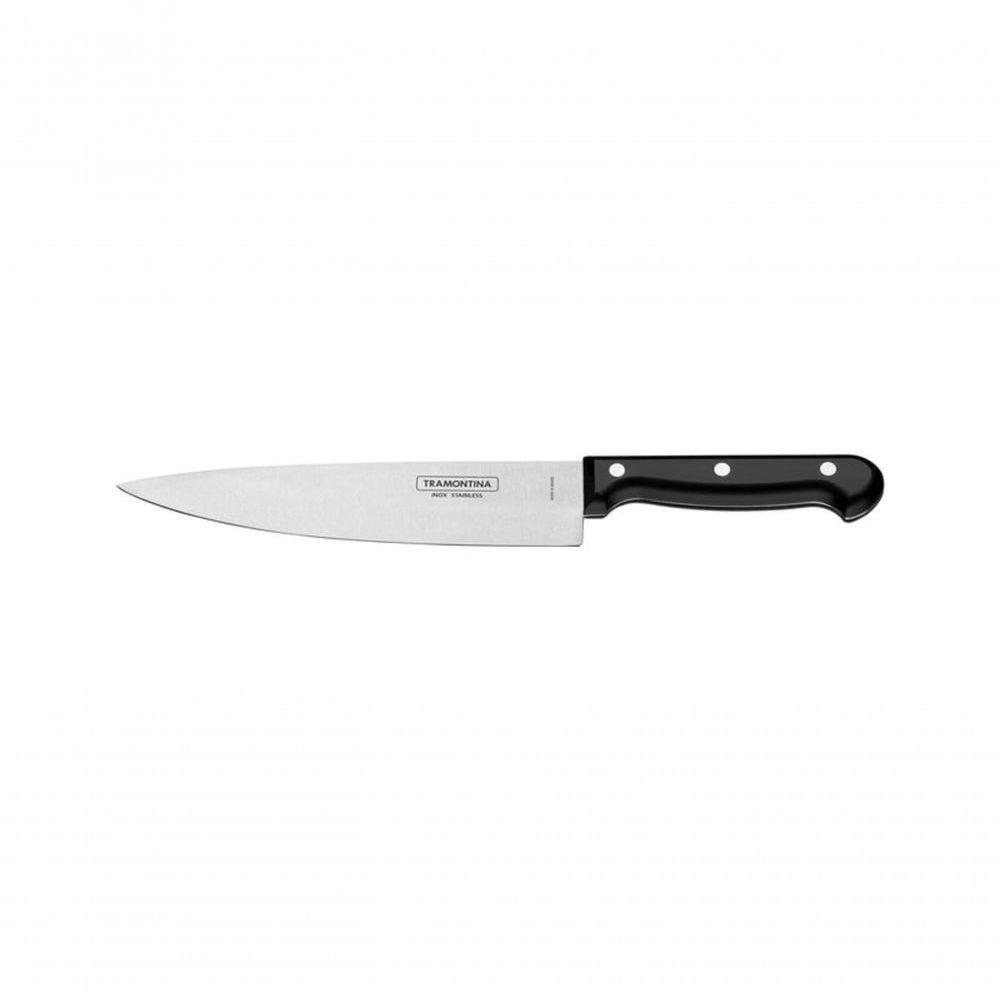 Faca Chefe Tramontina Ultracorte 6" Inox Preta - 1