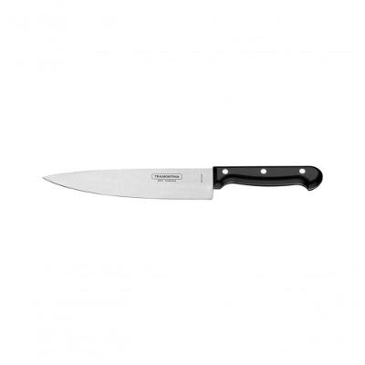 Faca Chefe Tramontina Ultracorte 6" Inox Preta