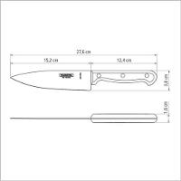 Faca Chefe Tramontina Ultracorte 6" Inox Preta - 2