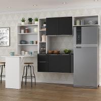 Cozinha Compacta Com Mesa Dobrável Multimóveis Branca/preta - 1