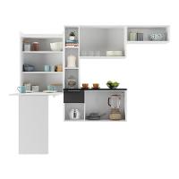 Cozinha Compacta Com Mesa Dobrável Multimóveis Branca/preta - 5