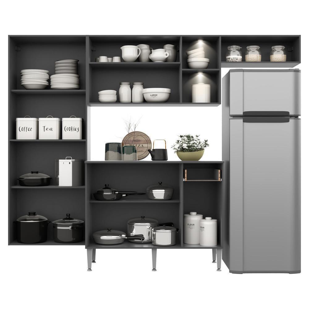 Cozinha Compacta com Armário e Balcão com Tampo Preta - 7