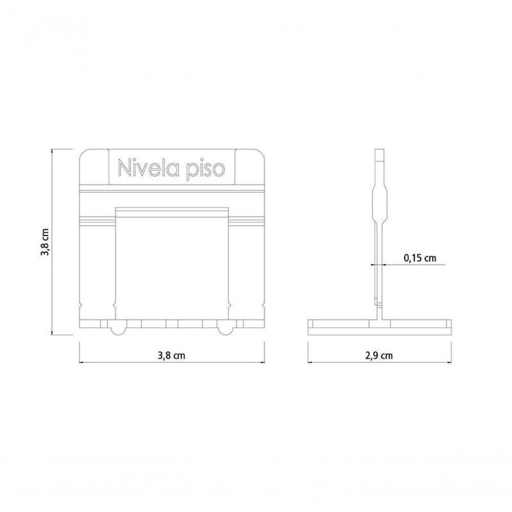 Base Espaçadora Plástica Tramontina Larga 1,5mm Saco Com 50 Unidades - 3