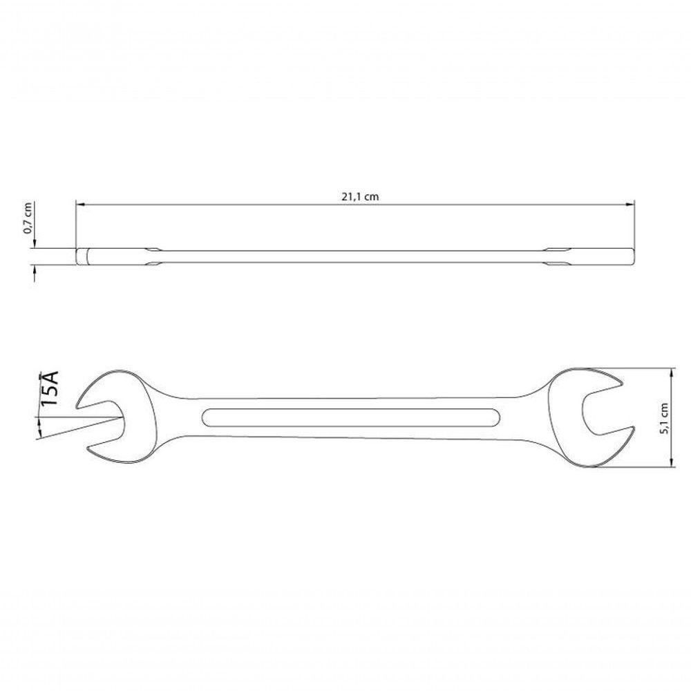 Chave Fixa Tramontina Basic 21x23 Mm Com Corpo Em Aço Especial Cromado - 2