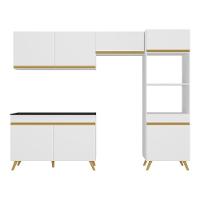 Cozinha Compacta 4 Peças Com Armário E Balcão Branca - 2