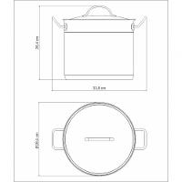 Caldeirão Tramontina Professional Aço Inox Com Tampa 24cm