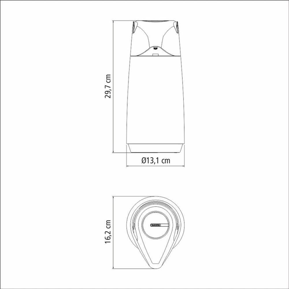 Garrafa Térmica Tramontina Exata Com Ampola De Vidro 1 Litro Verde - 5