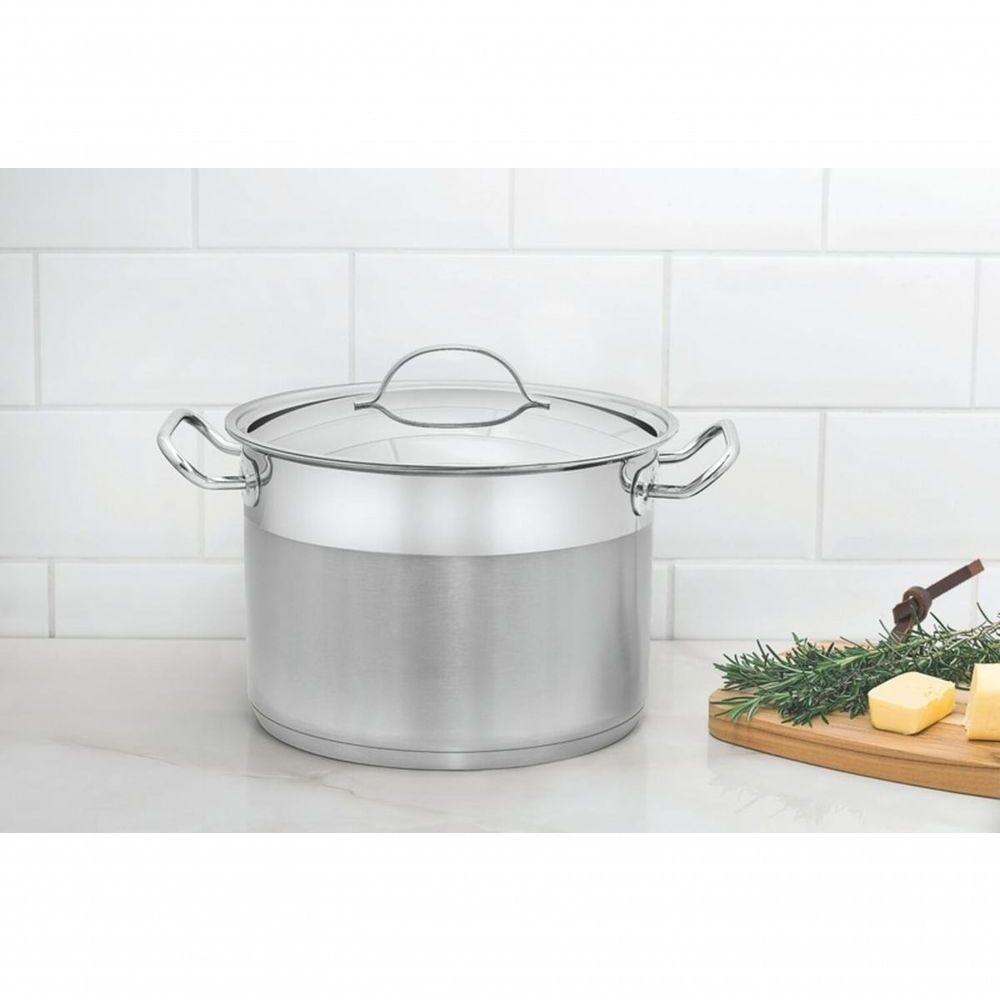 Caldeirão Tramontina Professional 28cm Em Aço Inox Com Tampa Plana Detalhe Satinado - 2