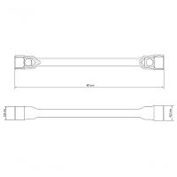 Chave De Roda Tramontina 24x27 Mm Master Aço Cromado Com Furo Para Manípulo E Corpo Forjado - 2