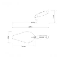 Colher De Pedreiro Tramontina Em Aço Com Cabo De Madeira 8 - 3