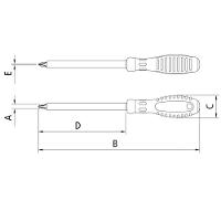 Chave De Fenda Isolada Iec 60900 Ponta Cruzada 6x150 Mm (1-4x6") Tramontina Pro - 3
