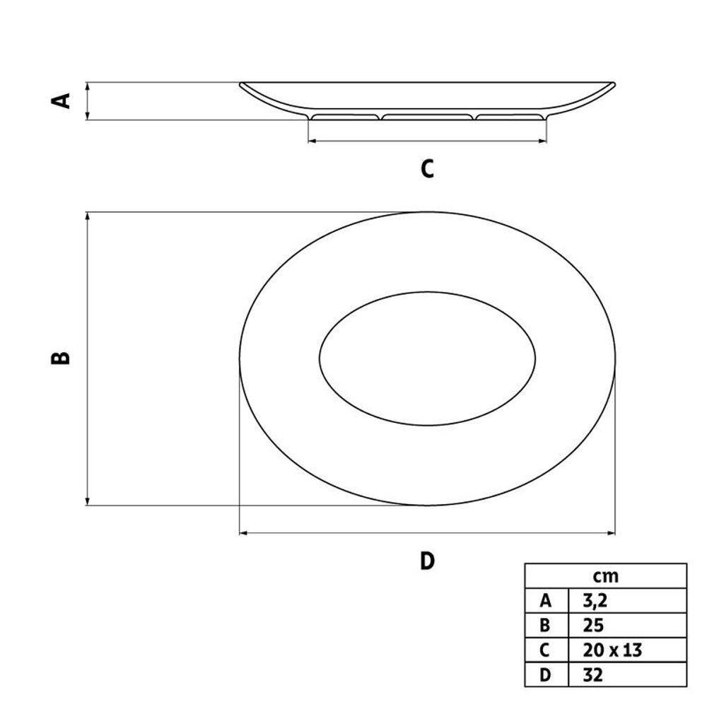 Travessa Oval Tramontina Maria Augusta Em Porcelana Branca 32x25cm - 3