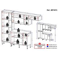 Cozinha Compacta com Armário e Balcão com Tampo Pequim - 3