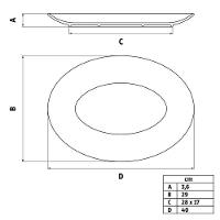 Travessa Oval Tramontina Maria Augusta Em Porcelana Branca 40x29cm - 3