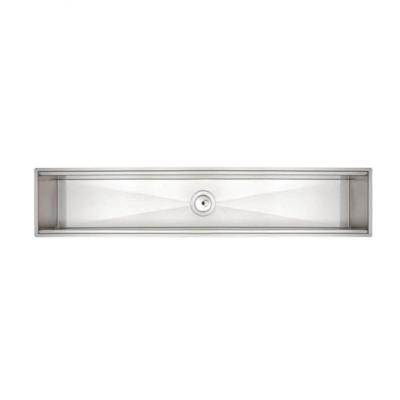 Canal Organizador Em Inox Tramontina Para Sobrepor Com Acabamento Acetinado 90x18 Cm