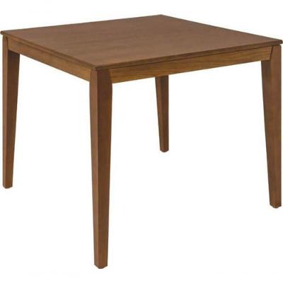 Mesa De Madeira Tramontina London Quadrada Em Tauarí Amêndoa 4 Lugares 80cm