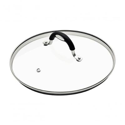 Tampa Tramontina Mônaco Em Vidro Alça Aço Inox 32cm