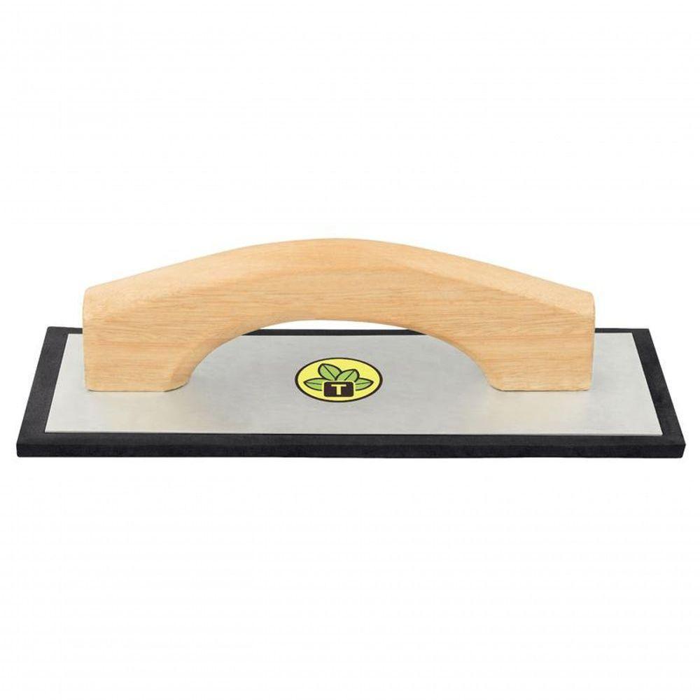 Desempenadeira Para Rejunte Com Base Lisa De Eva Tramontina Sem Dentes Cabo De Madeira - 1